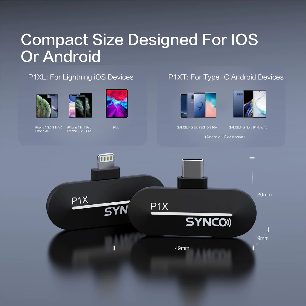 Synco P2XL Wireless For Microphone Mobile Device Iphone - Image 7